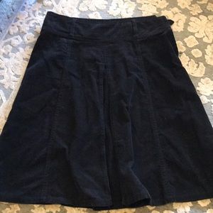 Corduroy black skirt